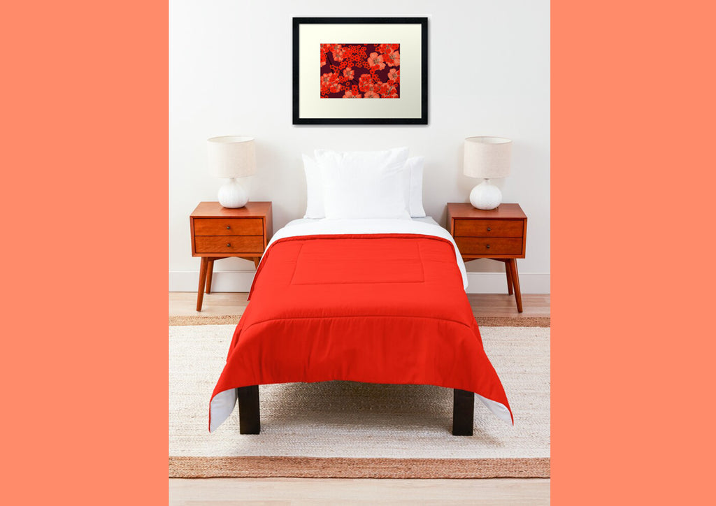 Bed with red blanket and wooden nightstands in a bedroom setting

autumn pattern, fall print, seamless floral, digital download, textile design, orange maroon print, seasonal floral, fall leaves pattern, botanical pattern, rustic floral, harvest print, dark floral, stationery design, fabric printing, furnishings, homeware design, print on demand, crafts, digital paper, sewing pattern, 300 dpi, commercial use, high resolution, maroon pattern, burnt orange floral, deep red print, seasonal asset