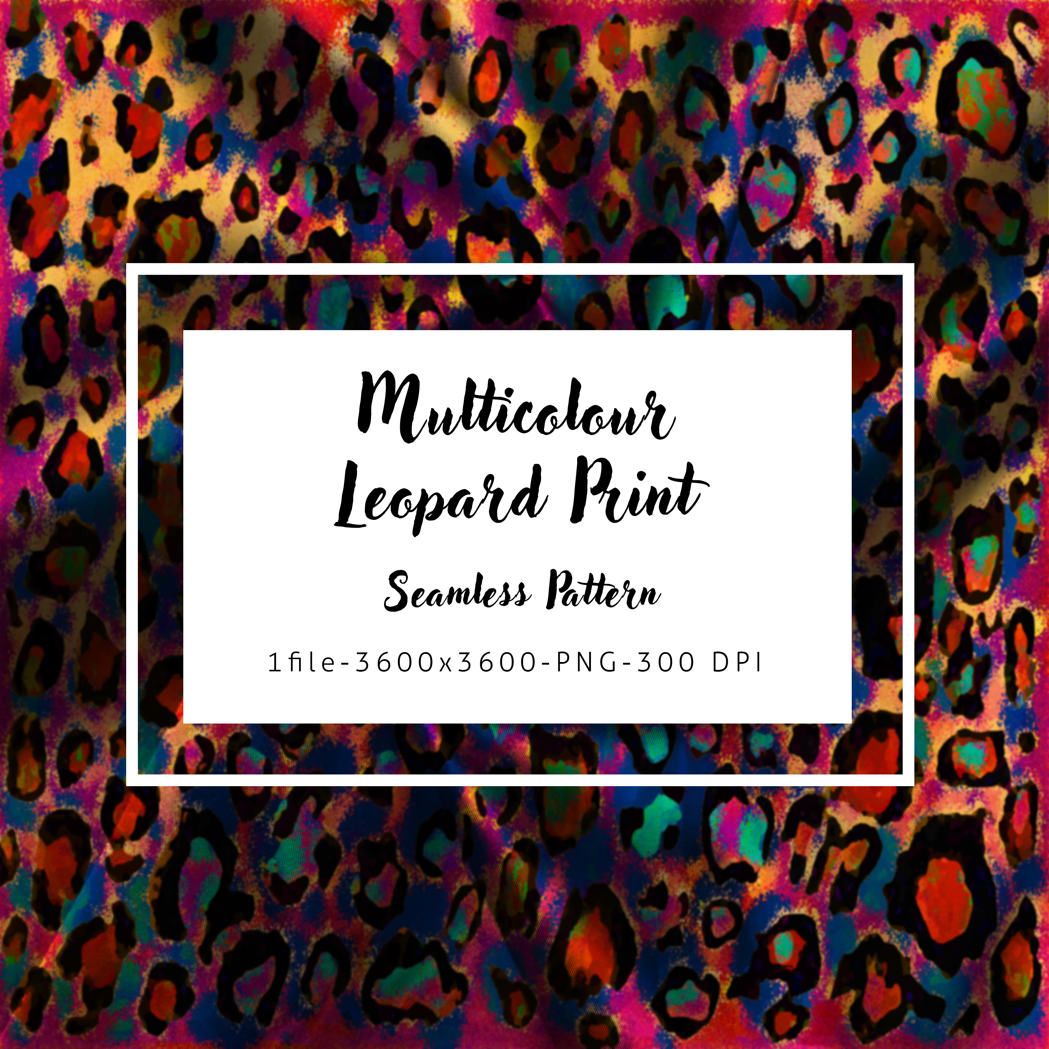 Multicolored Leopard Print pattern.
Animal Print Rainbow Pattern